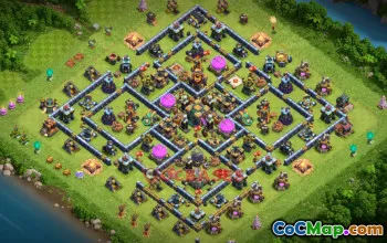 Top Town Hall 14 Farming Base: Anti 2-Star & Anti Air #18886