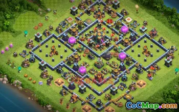 Top Town Hall 14 Farming Base: Anti 3 Star & Trophy Link #20145