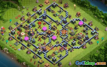 Top Town Hall 14 Farming Base | Anti-Ground & Air Design #21340