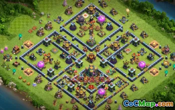 Top Town Hall 14 Farming Base - Anti-Ground & Queen Walk #19265