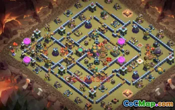 Top Town Hall 14 Trophy Base: Anti 3 Stars & Air Defense #20121