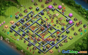 Top Town Hall 14 Trophy Base: Anti-Air & Electro Dragon #19828