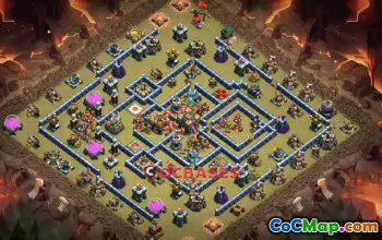 Top Town Hall 14 War Base: Anti 2 Star, CWL & Legend League #23932