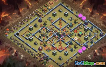 Top Town Hall 14 War Base: Anti-Air & CWL Trophy Setup #21684
