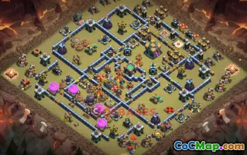 Top Town Hall 14 War Base - Clash of Clans CWL Copy Link #20362