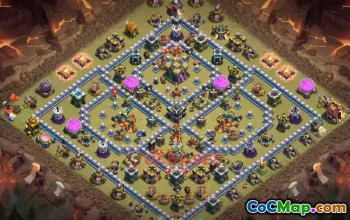 Top Town Hall 14 War Base with Copy Link #56800