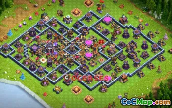 Top Town Hall 15 Hybrid Base for Clash of Clans | Trophy Link #21826