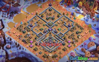 Top Town Hall 15 Trophy Base | Anti-3 Star Design #23438