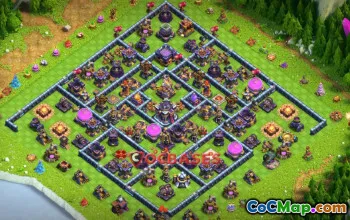 Top Town Hall 15 Trophy Base: Anti 3-Star Design | CoC #20088