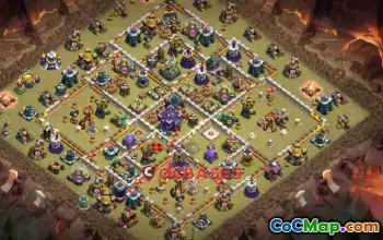 Top Town Hall 15 War Base - Anti 2 Stars & Anti Air #23586