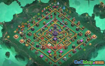 Top Town Hall 15 War Base - Anti 2 Stars & Electro Dragon #23904