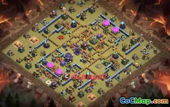 Top Town Hall 15 War Base | Anti 3 Star, Symmetric Design #23023