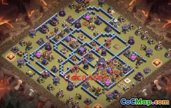 Top Town Hall 15 War Base for Clash of Clans | Anti 3-Star #21453