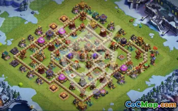 Top Town Hall 16 Base Layout for Clash of Clans #54250