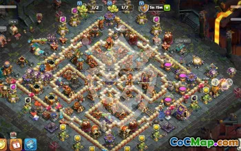 Top Town Hall 16 Base Layout with Copy Link #56536