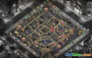 Top Town Hall 16 Base Layout with Link #54680