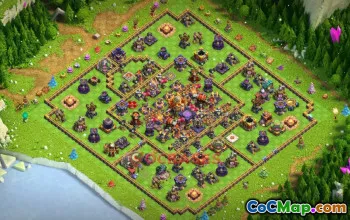 Top Town Hall 16 Trophy Base | Clash of Clans Strategy #19384