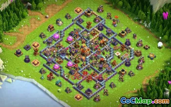 Top Town Hall 16 Trophy Base in Clash of Clans - Copy Now! #19044