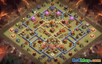 Conception de la base de guerre de l'hôtel de ville 16 - Clash of Clans #18673