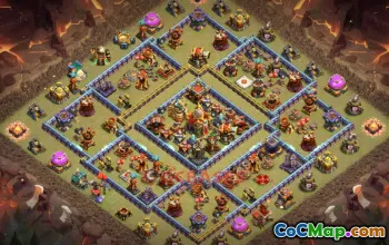 Top Town Hall 16 War Base for Clash of Clans - Copy Link! #18831