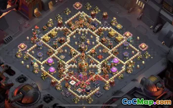 Guide de la base de guerre Top Town Hall 16 et copie du lien de base - COC #18624