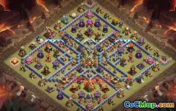 Top Town Hall 16 War Base with Copy Link #55394