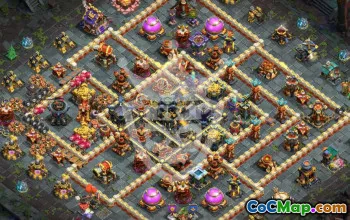 Top Town Hall 17 Base Layout with Copy Link #56937