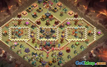 Top Town Hall 17 CWL Base - 5 stele Legendar Anti 2 stele #18551