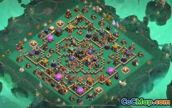 Top Town Hall 17 War Base with Copy Link #55361