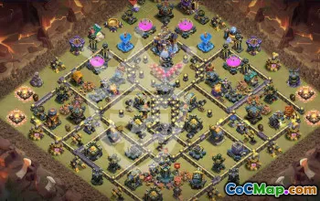 Kopírujte základní rozložení Clash of Clans  Town Hall 18 #57317