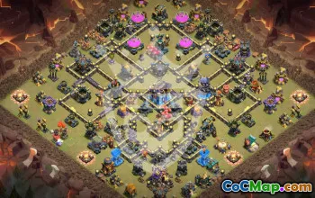 Kopírujte základní rozložení Clash of Clans  Town Hall 18 #57211