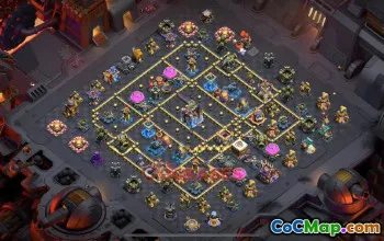 Top Town Hall 18 War Base Design #55614