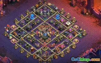 Top Town Hall 18 War Base with Copy Link #56787