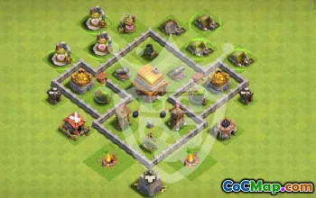 Copiază baze Clash of Clans  Town Hall 4 #57258