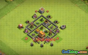 Top Town Hall 4 Farming Base | Clash of Clans Copy Link #23956