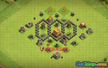 Top Town Hall 4 Farming Base: Copy Link & Tips - COC #22734