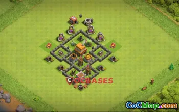 Top Town Hall 4 Farming Base for Clash of Clans #22713