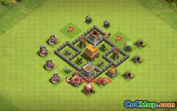 Top Town Hall 4 Farming Base Guide - Clash of Clans #23355