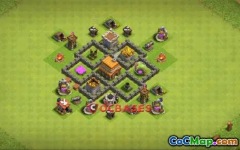Top Town Hall 4 Farming Base in Clash of Clans - Copy Link! #23081