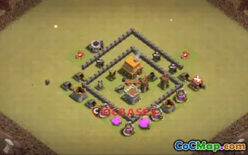 Top Town Hall 4 War Base - Anti 3 Stars | Clash of Clans #23684