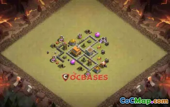 Top Town Hall 4 War Base: Anti 3 Stars & Ground Defense #23949
