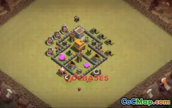 Top Town Hall 4 War Base | Clash of Clans Base Link #23603