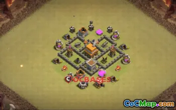 Top Town Hall 4 War Base | Clash of Clans Copy Link #23017