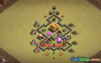 Top Town Hall 4 War Base | Clash of Clans Copy Link #23359