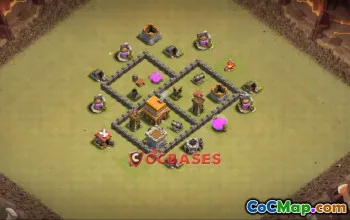 Top Town Hall 4 War Base - Clash of Clans Link Inside! #22726
