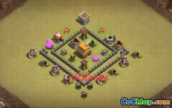 Top Town Hall 4 War Base | Clash of Clans Strategies #23668