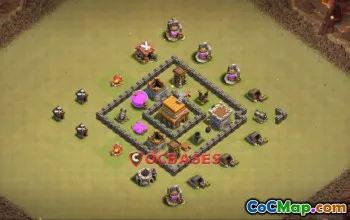 Top Town Hall 4 War Base | Clash of Clans Strategy Guide #23963