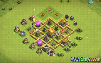 Top Town Hall 5 Base Layout with Copy Link #57274