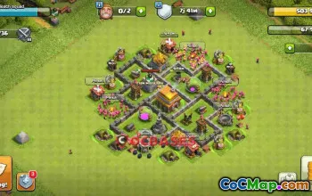 Top Town Hall 5 Trophy Base: Anti 2 Stars & Symmetric Design #24442