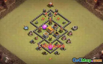 Top Town Hall 5 Trophy Base: Anti-Air & Asymmetric Design #23999